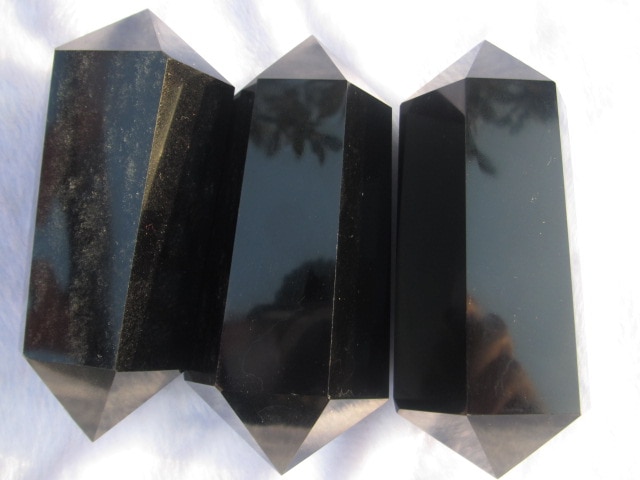3pcs natural quartz crystal point wand healing